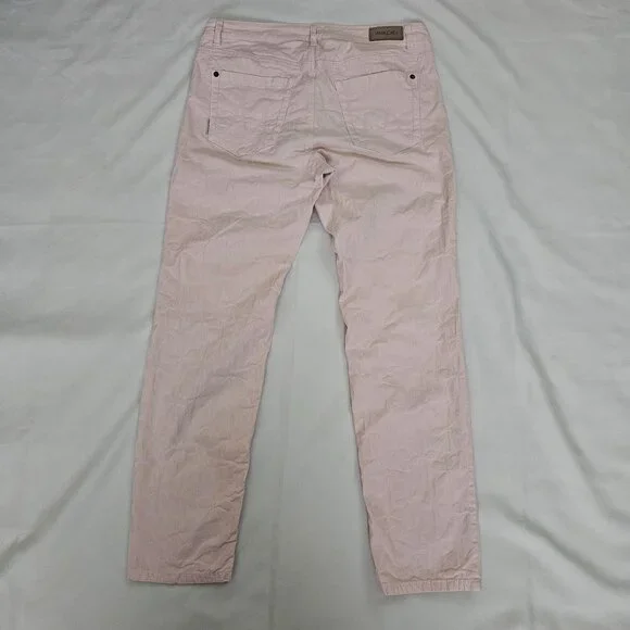 Marc Cain Light Pink Embossed Floral Pattern Slim Fit Pants Women's Size N5/US10 - Picture 4 of 16